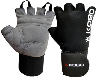 

Kobo Weight Lifting with wrist support Gym & Fitness Gloves (L, Black), Assorted