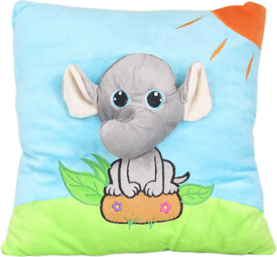

Tickles Kids Colourful Elehant Soft Travel Pillow - 28 cm(Multicolor)