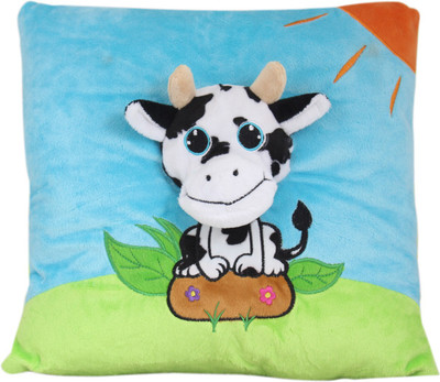 

Tickles Kids Colourful Cow Soft Travel Pillow - 28 cm(Multicolor)