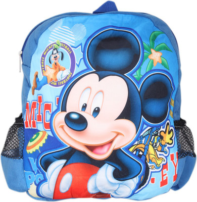 

Tickles Blue Printed Soft School Bag Nursery Junior Kids - 32 cm(Blue)