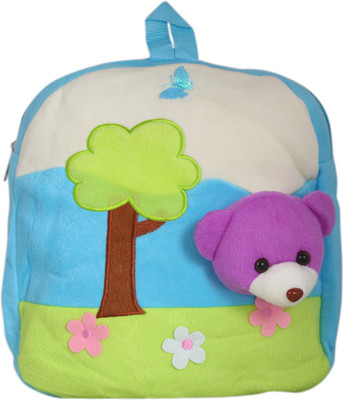 

Tickles Teddy Face Soft School Bag Nursery Junior Kids - 33 cm(Blue)