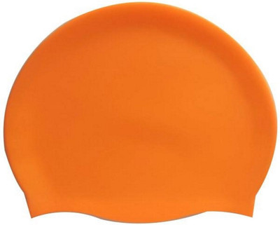 

CSU Silicone Swimming Cap With Extra Fins to Protect Ears From Water (Orange) Swimming Cap(Orange, Pack of 1)