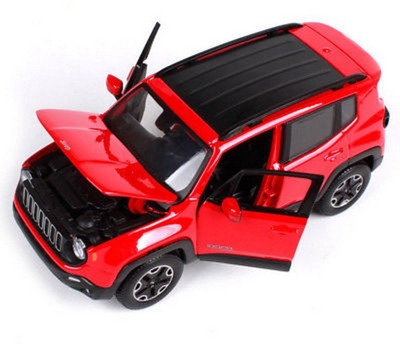 

Maisto 1:24 Jeep Renegade Red Diecast Model Car(Red, Black), Black;red