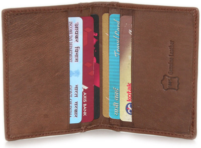 Wildland Men Brown Genuine Leather Card Holder(6 Card Slots)