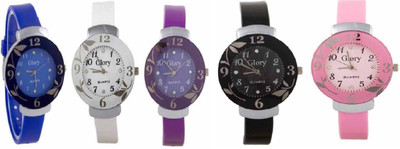 

Anjani Awesome Watch Combo of 5 for Womens and Girls A42 Watch - For Women
