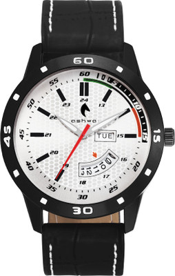 

Ashwa JM - 1010 Silver Dial Day and Date Watch - For Boys