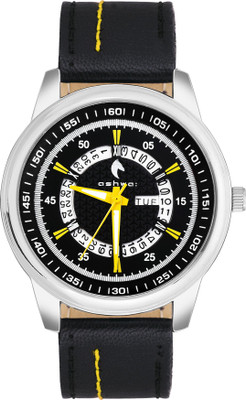 

Ashwa JM - 1022 Black Dial Day and Date Watch - For Boys
