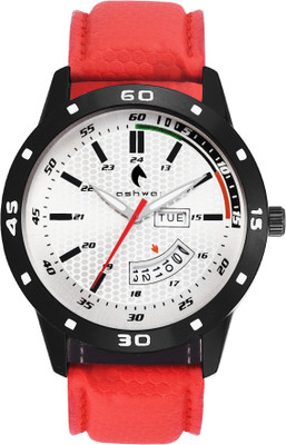 

Ashwa JM - 1015 Silver Dial Day and Date Watch - For Boys