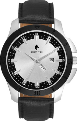 

Ashwa JM - 1025 Silver Dial Day and Date Watch - For Boys