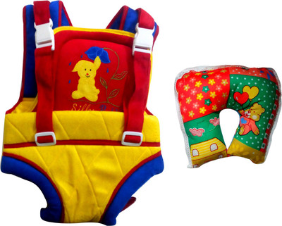 

Welo High Quality Baby Carry Bag with Strong Strip Belt and 1 Beautiful U Cut Pillow Baby Carrier(Multicolor, Front Carry facing in)