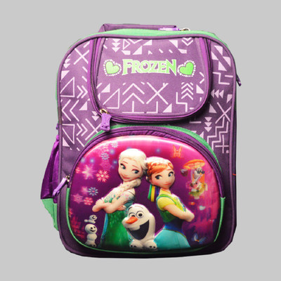 

Mankar Bag house Frozen School Bag kids 25 L Backpack(Purple, Green), Green;purple
