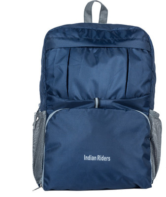 

Indian Riders Light weight Foldable Backpack Bag- Navy Blue-18" 20 L Backpack(Blue)
