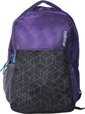 

American Tourister Hoodie 02 Backpack (Purple) 18.8 L Backpack(Purple, Black)