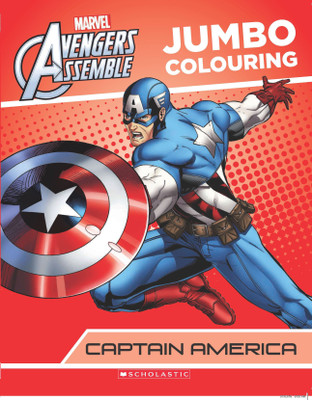 Captain America Jumbo Colouring Book(English, Paperback, Scholastic) Flipkart