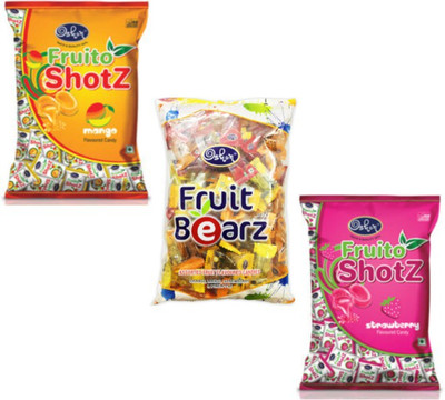 

Oshon Chocolates Pouch 500g Combo Pack of 3 Milk Cream Toffee(Pack of 3)