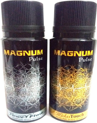 

MAGNUM PULSE POWER FLOW AND MIDAS TOUCH Perfume Body Spray - For Men & Women(300 ml, Pack of 2)