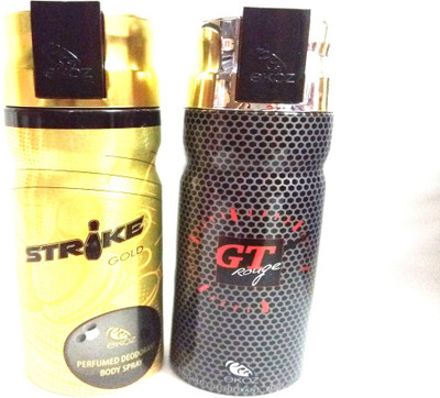 

EKOZ STRIKE GOLD AND GT ROUGE Perfume Body Spray - For Men & Women(400 ml, Pack of 2)