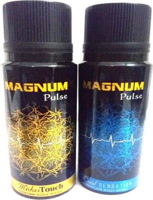 

MAGNUM PULSE MIDAS TOUCH AND COOL SENSATION Perfume Body Spray - For Men & Women(300 ml, Pack of 2)