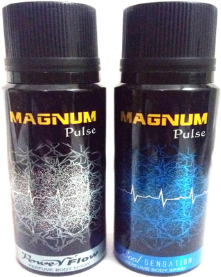 

MAGNUM PULSE POWER FLOW AND COOL SENSATION Perfume Body Spray - For Men & Women(300 ml, Pack of 2)