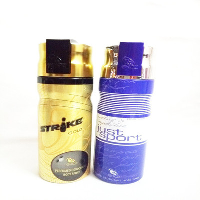 

EKOZ STRIKE GOLD AND JUST SPORT POUR HOMME Perfume Body Spray - For Men & Women(400 ml, Pack of 2)