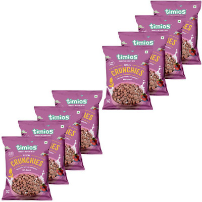 

timios Crunchies Breakfast Cereals Pouch 100% Natural & Healthy Food Pack of 8 Combo(240gms)