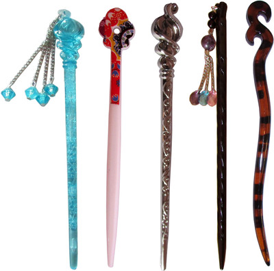 

SHUKRIYA Combo of Multi Color Juda Sticks Bun Stick(Multicolor)