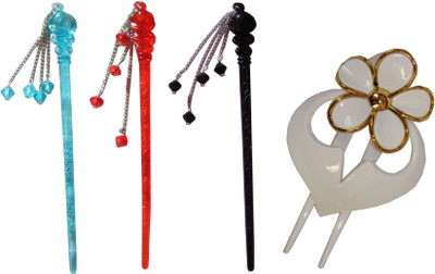 

SHEENA Combo of Multi Color Juda Sticks Bun Stick(Multicolor)