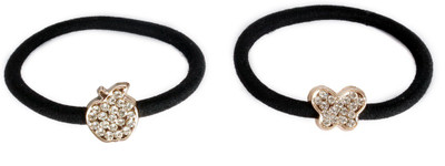 

Ayesha Fashion women black elastic Rubber Band(Black)