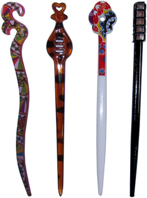 

SHUKRIYAYY Combo of Multi Color Juda Sticks Bun Stick(Multicolor)