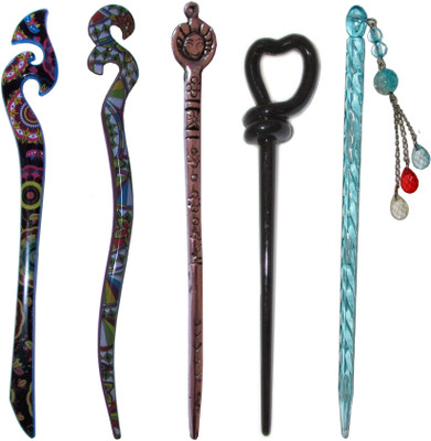 

GUROOR Combo of Multi Color Juda Sticks Bun Stick(Multicolor)
