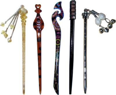 

SHUK Combo of Multi Color Juda Sticks Bun Stick(Multicolor)