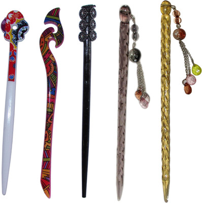 

TARUN Combo of Multi Color Juda Sticks Bun Stick(Multicolor)