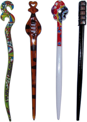 

DIL Combo of Multi Color Juda Sticks Bun Stick(Multicolor)
