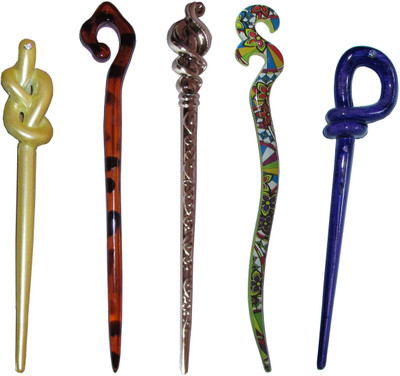 

JUULO Combo of Multi Color Juda Sticks Bun Stick(Multicolor)