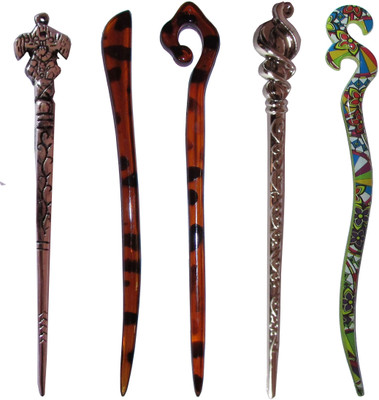 

MUKUL Combo of Multi Color Juda Sticks Bun Stick(Multicolor)