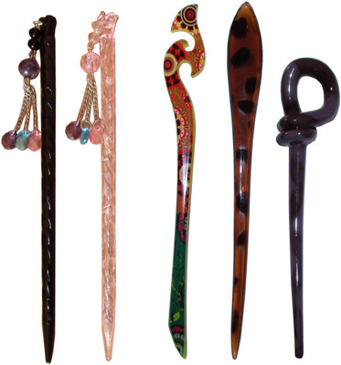 

GARIMA Combo of Multi Color Juda Sticks Bun Stick(Multicolor)