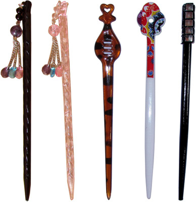 

RISHUBH Combo of Multi Color Juda Sticks Bun Stick(Multicolor)