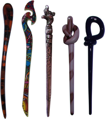 

FANANOO1234 Combo of Multi Color Juda Sticks Bun Stick(Multicolor)