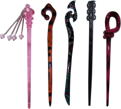 

SHUKRIYAYY Combo of Multi Color Juda Sticks Bun Stick(Multicolor)