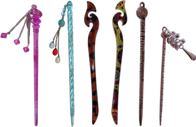 

DIL Combo of Multi Color Juda Sticks Bun Stick(Multicolor)
