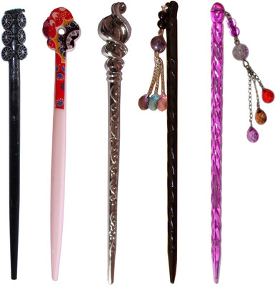 

SHEENA Combo of Multi Color Juda Sticks Bun Stick(Multicolor)