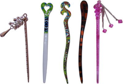 

KEETUOO Combo of Multi Color Juda Sticks Bun Stick(Multicolor)