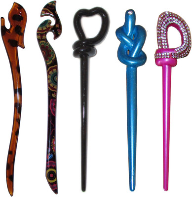 

SHIVAJI Combo of Multi Color Juda Sticks Bun Stick(Multicolor)