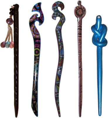 

RISHI Combo of Multi Color Juda Sticks Bun Stick(Multicolor)