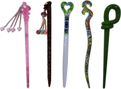

RISHU Combo of Multi Color Juda Sticks Bun Stick(Multicolor)