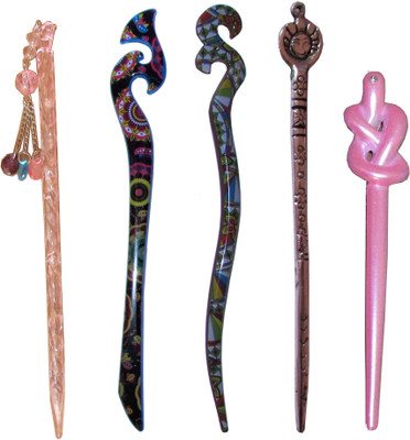 

GRAPEE Combo of Multi Color Juda Sticks Bun Stick(Multicolor)