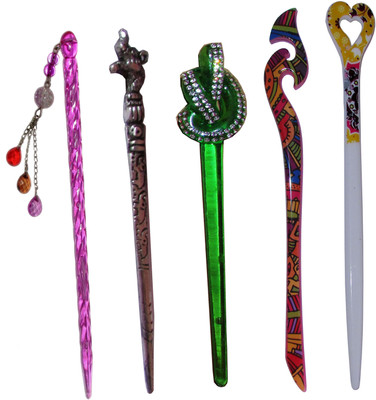 

MEHMAN Combo of Multi Color Juda Sticks Bun Stick(Multicolor)