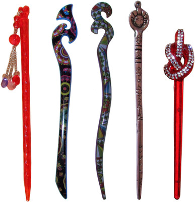 

MPPOTY Combo of Multi Color Juda Sticks Bun Stick(Multicolor)