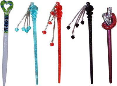 

STORE Combo of Multi Color Juda Sticks Bun Stick(Multicolor)