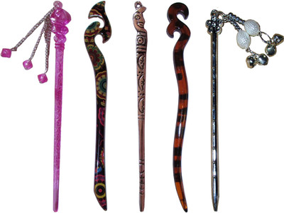 

GAPPO Combo of Multi Color Juda Sticks Bun Stick(Multicolor)